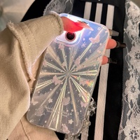 Double Layer Acrylic Tpu Shockproof Phone Case with Fireworks Butterfly Pattern and Star Butterfly Design for Iphone 15 thumbnail