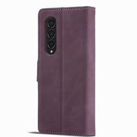 Leather Dual Side Buckle Phone Cover for Samsung Galaxy z Fold 4 - Dark Cyan thumbnail