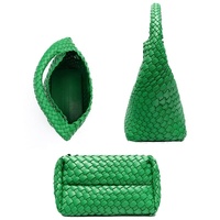 Apricot Hand Woven 2-in-1 Shoulder Bag - Brown thumbnail