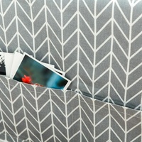 Kitchen Refrigerator and Washing Machine Dustproof Cover - 55x130cm - Gray Triangle thumbnail