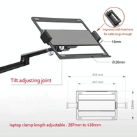 Adjustable Desktop Stand for 17-32 and 12-17 Monitors - Aluminum - Silver thumbnail