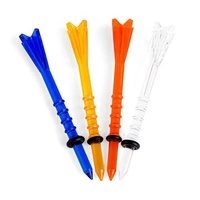 30 Adjustable Golf Tees with 83mm Height Limit - Set of 30 - Orange thumbnail
