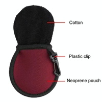 Hooked Neoprene Golf Ball Cover - Durable Protection - Red thumbnail