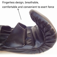 Half-Finger Boxing Gloves For Adults - Ideal For Fighting And Punching - Black thumbnail