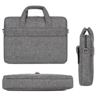 13-13.3 Inch Multifunctional Laptop Bag - Durable Shoulder & Handheld Design - Gray thumbnail