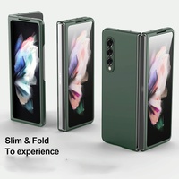 Foldable Metal-look Phone Case for Samsung Galaxy z Fold 4 - Silver thumbnail