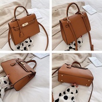 Stylish Winter Crossbody Bag for Women - Single Shoulder Kelly Design - Black thumbnail