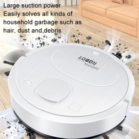 Smart Usb Charging Robot Vacuum Cleaner - Automatic Cleaning - Black thumbnail