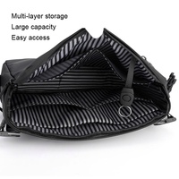 Large Capacity Waterproof Messenger Bag For Men - Black thumbnail