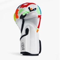 Kids' 6Oz Boxing Gloves For Training And Fighting - Graffiti Design - White thumbnail