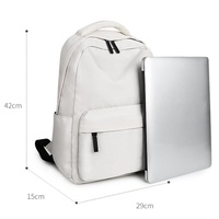 Waterproof Laptop Backpack - Large Capacity Wear-resistant 13-15.4 Inches - Beige thumbnail