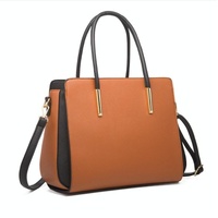 Large Capacity 4-in-1 Messenger Handbag with Fashionable Colour Block Design - Black thumbnail