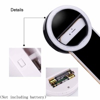 Ring-shaped Selfie Light for Live Photography - Led Flashlight - Black thumbnail
