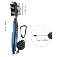 Complete Golf Club Cleaning Brush Set - Ball Slot - Black thumbnail