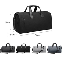Shoe Compartment Travel Suit Bag - Compact & Organized - Black thumbnail