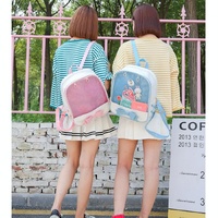 Mini Clear Kids Backpack with Bow - Perfect for School - Blue thumbnail