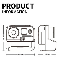 2-inch Dual Lens Instant Print Camera for Children - 4800w Pixel - Without Memory Card Yellow thumbnail