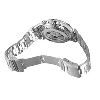 Stylish Men Automatic Mechanical Watch with Steel Band - Black thumbnail