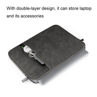 13.3 Inch Double Layer Waterproof Laptop Liner Bag - Dark Gray thumbnail