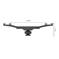 Aluminum Dual Hot / Cold Shoe Mount Adapter Bracket - Black thumbnail