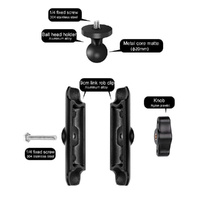 Motorcycle Rearview Mirror Mount for Action Cameras - 9cm Rod 20mm Ball Head Tripod Adapter thumbnail