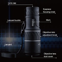 High Definition Night Vision Monocular Telescope - 40X60 12X Pocket Focusing - Black thumbnail