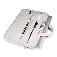 14.1-15.4 Inch Waterproof Laptop Bag - Wearable Black - Light Pink thumbnail