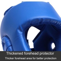 Competition Sparring Boxing Helmet For Head Protection - Blue With Mask - M thumbnail