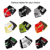 Kids Boxing Set - Sparring Shorts And Tights - Bright Green - Hit Red - L thumbnail