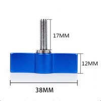 10pcs T-shaped Multi-directional Screw with M5 Aluminum Alloy Handle - Blue thumbnail