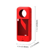 Silicone Protective Case with Lens Cover for Insta360 X3 - Black thumbnail