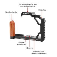 Wood Handle Metal Camera Cage For Nikon Zfc Stabilizer Rig - Black thumbnail