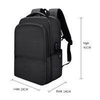 Waterproof Laptop Backpack with Usb Interface for 15 Laptops - Black thumbnail