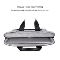 Waterproof Oxford Cloth Laptop Bag with Concealed Handle & Luggage Tie Rod - Black thumbnail