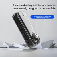 Clear Soft Tpu Protective Case for Insta360 X4 - 1.5mm Thickness - Clear Black - With Neck Strap thumbnail