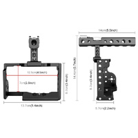 Sony A6600 Video Camera Cage Stabilizer With Handle - Black thumbnail
