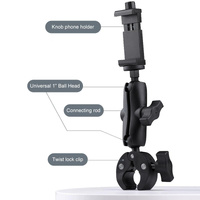 Adjustable 360 Degree Bike / Motorcycle Handlebar Mount for Action Cameras thumbnail