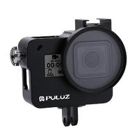 Aluminum Protective Cage with Uv Lens for Gopro Hero 2018 / 7 / 6 / 5 - 52mm - Black thumbnail