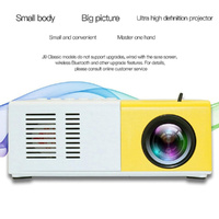 Portable Mini Led Home Theater Projector - 15 Ansi Lumens 1920X1080P - Black White thumbnail