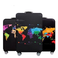 Xl Travel Luggage Cover - Dustproof Scratch-proof Elastic Sleeve - Fits 29-32 Inch Suitcases - Geometric Map thumbnail
