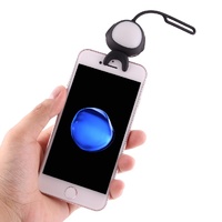 Self-lighting Smart Phone Hook for Iphone Galaxy Huawei Xiaomi Lg Htc - Black thumbnail