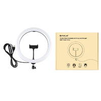 30cm Curved Surface Led Ring Light with Tripod and Phone Clamp - 10 Modes 8 Colours Usb Powered thumbnail