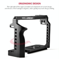 Video Camera Cage Stabilizer For Canon Eos R5 / R6 / R - Black thumbnail