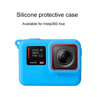 Silicone Protective Case with Lens Cap for Insta360 Ace - Black thumbnail