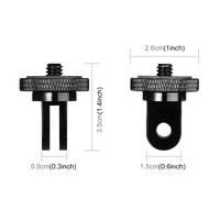 Metal Tripod Mount for Action Cameras - 1 / 4 Screw thumbnail