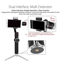 3-axis Gimbal Stabilizer with Tripod Mount & Fill Light for Smartphones - Black thumbnail