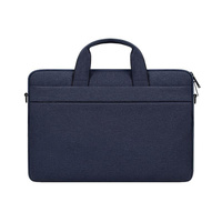 Portable Laptop Tablet Bag - 15.6 Inch Double Side Pockets Soft Handle Oxford Cloth - Deep Space Gray - Black thumbnail