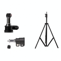 Aluminum Light Stand For Studio Flash - 1.9M Height - Black thumbnail