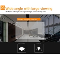 4.3 Security Camera Door Peephole With One-Key Watch - Black thumbnail