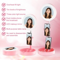 Multi-function Live Broadcast Ring Light with Phone Holder - G6 Black thumbnail